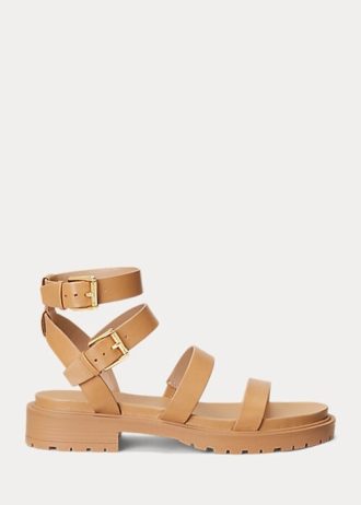 Light Yellow Women’s Ralph Lauren Kayleen Nappa Leather Sandals