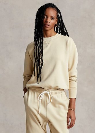 Light Yellow Women’s Ralph Lauren Organic Cotton Crewneck Sweatshirts Light Yellow Women’s Ralph Lauren Organic Cotton Crewneck Sweatshirts
