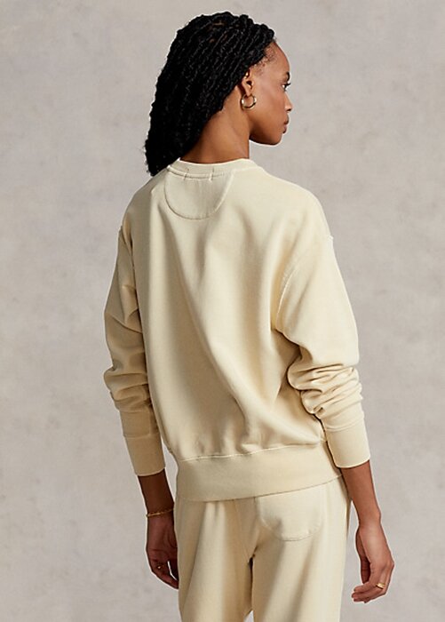Light Yellow Women’s Ralph Lauren Organic Cotton Crewneck Sweatshirts Light Yellow Women’s Ralph Lauren Organic Cotton Crewneck Sweatshirts