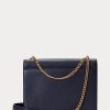 Midnight Navy Women’s Ralph Lauren Polo ID Leather Envelope Chain Crossbody Bags