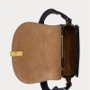 Midnight Navy Women’s Ralph Lauren Polo ID Leather Saddle Bags