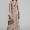 Multicolor / Brown Women’s Ralph Lauren Floral Crinkled Silk Chiffon Dress Multicolor / Brown Women’s Ralph Lauren Floral Crinkled Silk Chiffon Dress