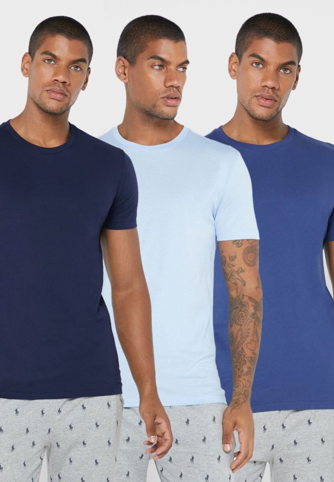 Multicolor Men’s Ralph Lauren 3 Pack Assorted Crew Neck T Shirts