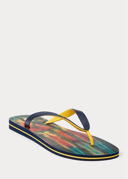Multicolor Men’s Ralph Lauren Bolt Tie-Dye Flip Flops Multicolor Men’s Ralph Lauren Bolt Tie-Dye Flip Flops