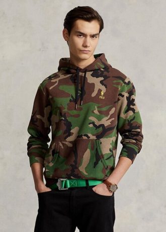 Multicolor Men’s Ralph Lauren Camo Fleece   Hoodie