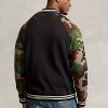 Multicolor Men’s Ralph Lauren Camo-Sleeve Fleece Baseball Jackets