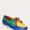 Multicolor Men’s Ralph Lauren Merton Color-Blocked Leather Casual Shoes