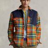Multicolor Men’s Ralph Lauren Plaid Flannel Hybrid Overshirt  Shirts