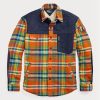 Multicolor Men’s Ralph Lauren Plaid Flannel Hybrid Overshirt  Shirts
