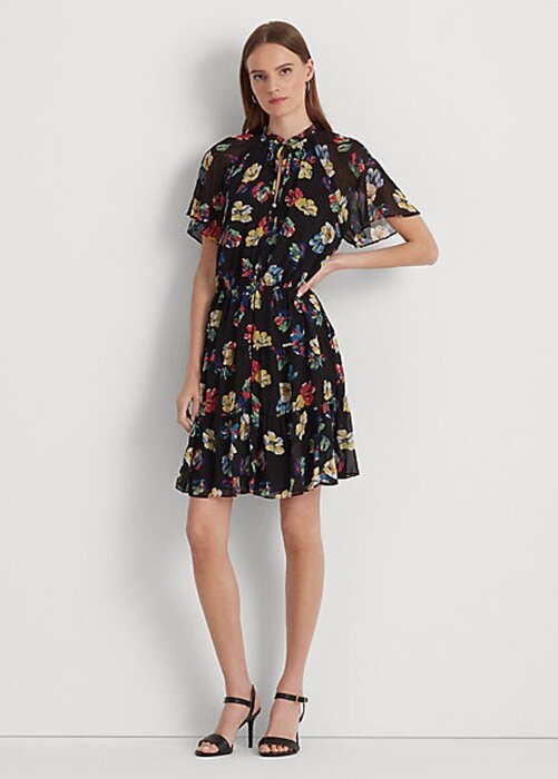 Multicolor Women’s Ralph Lauren Floral Crinkle Georgette Dress Multicolor Women’s Ralph Lauren Floral Crinkle Georgette Dress