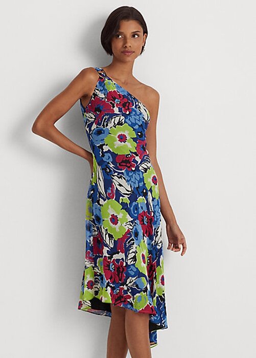 Multicolor Women’s Ralph Lauren Floral Georgette One-Shoulder Dress Multicolor Women’s Ralph Lauren Floral Georgette One-Shoulder Dress