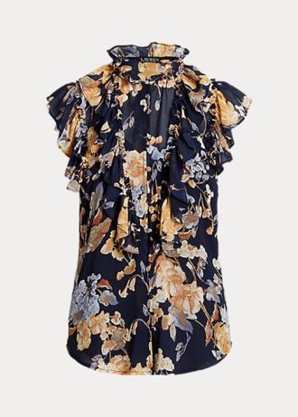 Multicolor Women’s Ralph Lauren Floral Georgette Sleeveless Shirts Multicolor Women’s Ralph Lauren Floral Georgette Sleeveless Shirts