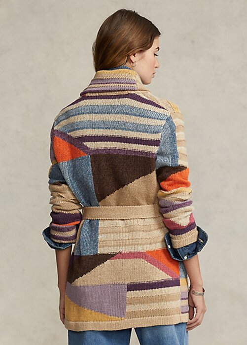 Multicolor Women’s Ralph Lauren Geo-Motif Shawl Linen-Blend Sweaters Multicolor Women’s Ralph Lauren Geo-Motif Shawl Linen-Blend Sweaters