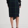 Multicolor Women’s Ralph Lauren Plaid Buckle-Trim Georgette Skirts