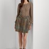 Multicolor Women’s Ralph Lauren Plaid Fringe-Trim Tweed Skirts