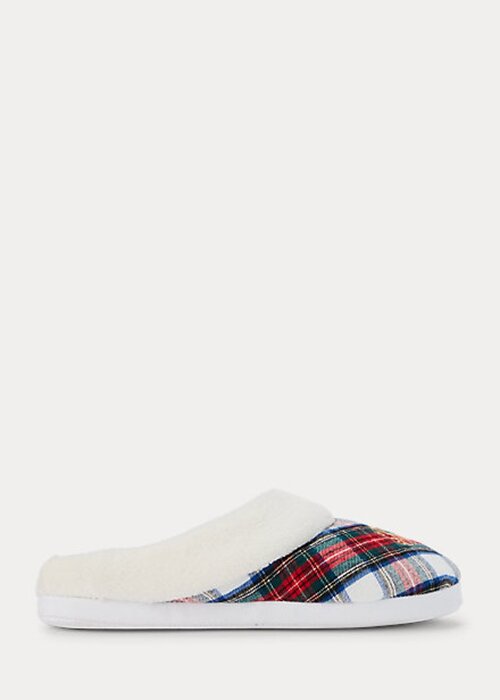 Multicolor Women’s Ralph Lauren Plaid Logo Slippers Multicolor Women’s Ralph Lauren Plaid Logo Slippers