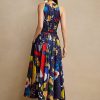 Multicolor Women’s Ralph Lauren Renshaw Print Cotton Satin Day Dress