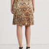 Multicolor Women’s Ralph Lauren Snakeskin-Print Pleated Charmeuse Skirts