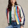 Multicolor Women’s Ralph Lauren Striped Sateen Bomber  Jackets
