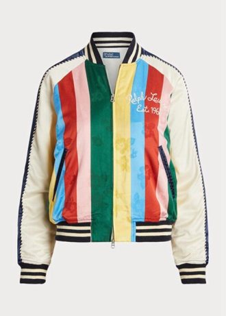 Multicolor Women’s Ralph Lauren Striped Sateen Bomber Jackets Multicolor Women’s Ralph Lauren Striped Sateen Bomber Jackets