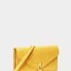 Mustard Women’s Ralph Lauren Polo ID Croc-Embossed Chain Wallets Mustard Women’s Ralph Lauren Polo ID Croc-Embossed Chain Wallets