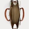Natural/Graphic Stripe Women’s Ralph Lauren Print Canvas Large Devyn Tote Bags