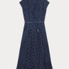 Navy / Cream Women’s Ralph Lauren Polka-Dot Silk Georgette Dress Navy / Cream Women’s Ralph Lauren Polka-Dot Silk Georgette Dress