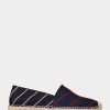 Navy Men’s Ralph Lauren Cevio Crest Striped Espadrille
