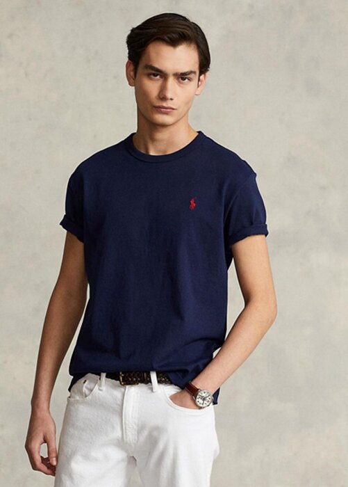 Navy Men’s Ralph Lauren Classic Fit Heavyweight Jersey T Shirts Navy Men’s Ralph Lauren Classic Fit Heavyweight Jersey T Shirts