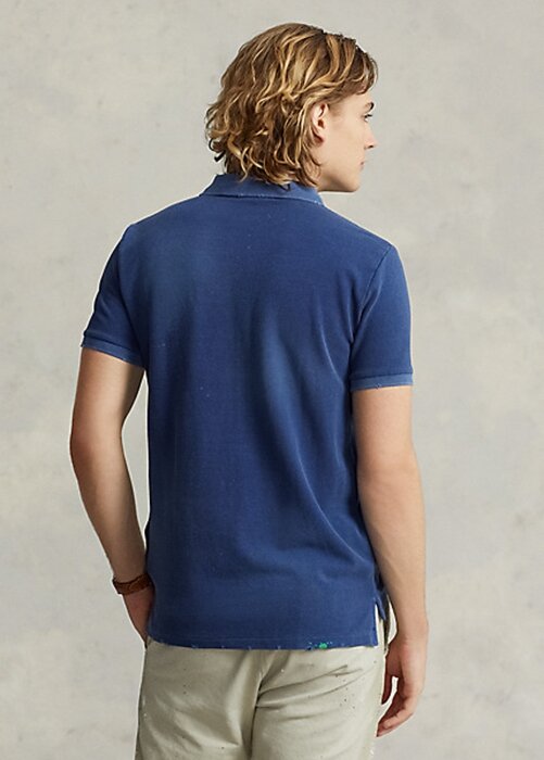 Navy Men’s Ralph Lauren Classic Fit Mended Mesh Polo Shirts Navy Men’s Ralph Lauren Classic Fit Mended Mesh Polo Shirts