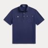 Navy Men’s Ralph Lauren Classic Fit Mesh Pocket Polo Shirts