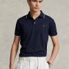 Navy Men’s Ralph Lauren Custom Slim Fit Birdseye Polo Shirts Navy Men’s Ralph Lauren Custom Slim Fit Birdseye Polo Shirts