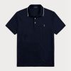 Navy Men’s Ralph Lauren Custom Slim Fit Birdseye Polo Shirts Navy Men’s Ralph Lauren Custom Slim Fit Birdseye Polo Shirts