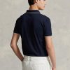 Navy Men’s Ralph Lauren Custom Slim Fit Birdseye Polo Shirts Navy Men’s Ralph Lauren Custom Slim Fit Birdseye Polo Shirts