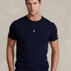 Navy Men’s Ralph Lauren Custom Slim Fit Crewneck  T Shirts