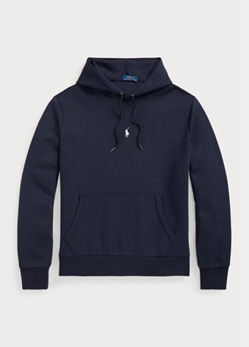 Navy Men’s Ralph Lauren Double-knit Hoodie Navy Men’s Ralph Lauren Double-knit Hoodie
