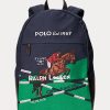 Navy Men’s Ralph Lauren Equestrian-Print Canvas Backpacks