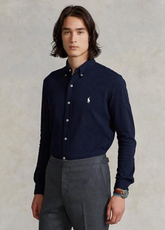 Navy Men’s Ralph Lauren Featherweight Mesh   Shirts