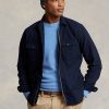 Navy Men’s Ralph Lauren Garment-Dyed Oxford Overshirt Jackets Navy Men’s Ralph Lauren Garment-Dyed Oxford Overshirt Jackets