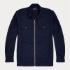 Navy Men’s Ralph Lauren Garment-Dyed Oxford Overshirt Jackets Navy Men’s Ralph Lauren Garment-Dyed Oxford Overshirt Jackets