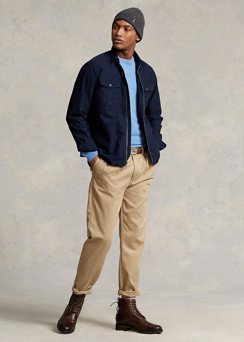 Navy Men’s Ralph Lauren Garment-Dyed Oxford Overshirt Jackets Navy Men’s Ralph Lauren Garment-Dyed Oxford Overshirt Jackets