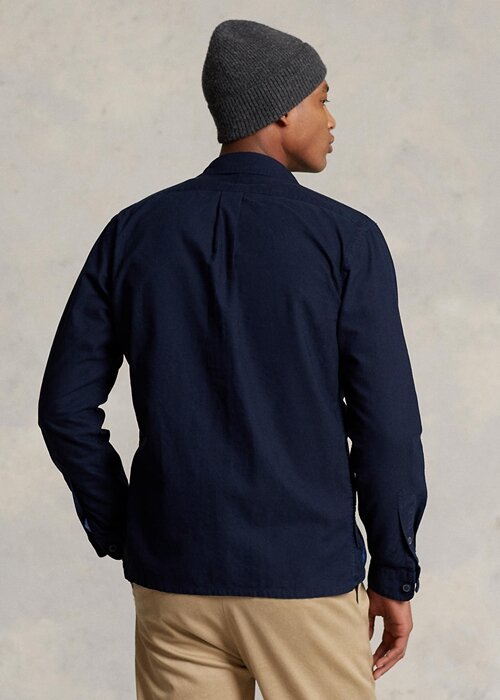 Navy Men’s Ralph Lauren Garment-Dyed Oxford Overshirt Jackets Navy Men’s Ralph Lauren Garment-Dyed Oxford Overshirt Jackets
