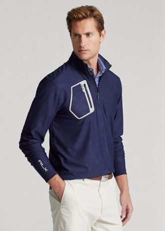 Navy Men’s Ralph Lauren GolfClassic Fit Camo Jacquard Pullover Sweatshirt