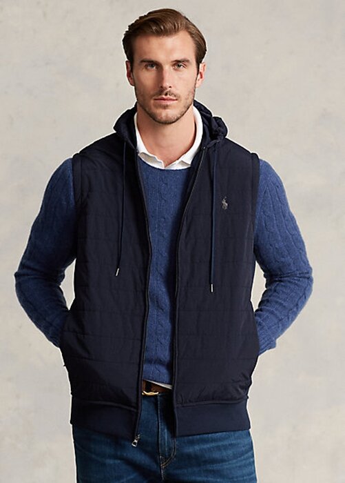 Navy Men’s Ralph Lauren Hybrid Hooded Vest Navy Men’s Ralph Lauren Hybrid Hooded Vest