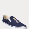 Navy Men’s Ralph Lauren Keaton Polo Bear Slip-On Sneakers Navy Men’s Ralph Lauren Keaton Polo Bear Slip-On Sneakers