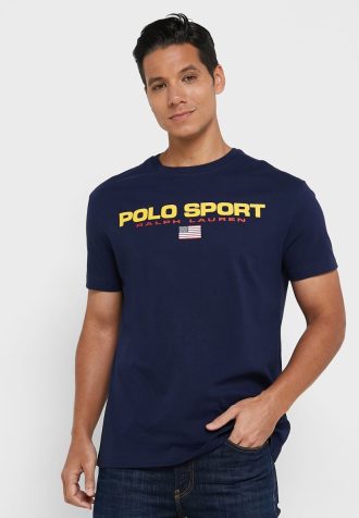 Navy Men’s Ralph Lauren Logo Crew Neck T Shirts