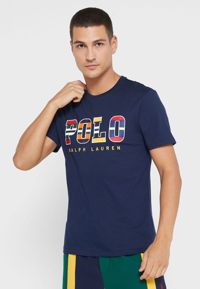 Navy Men’s Ralph Lauren Logo Crew Neck T Shirts