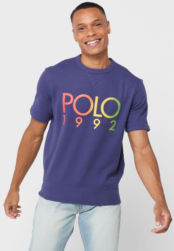 Navy Men’s Ralph Lauren Logo Crew Neck T Shirts