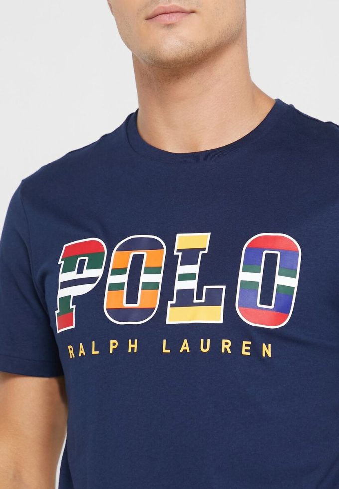 Navy Men’s Ralph Lauren Logo Crew Neck T Shirts
