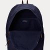 Navy Men’s Ralph Lauren Logo-Embroidered Canvas Backpacks
